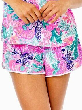 Lilly Pulitzer Seaside Carnivale Sleep/PJ  Shorts-Size Large